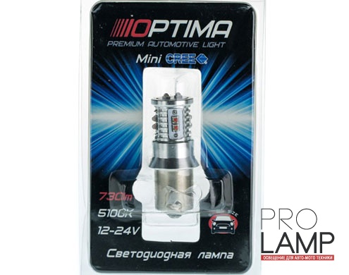Светодиодные лампы Optima Premium MINI PY21W RED