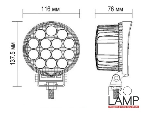 Светодиодная фара PRL-710-42 — 1042 1