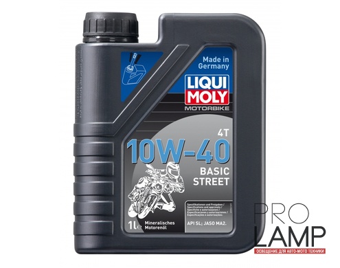 LIQUI MOLY Motorbike 4T Basic Street 10W-40 — Минеральное моторное масло для 4-тактных мотоциклов 1 л.