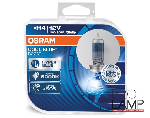 Галогеновые лампы Osram COOL BLUE BOOST H4 - 62193CBB