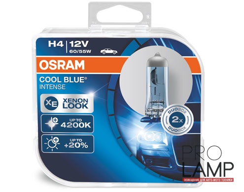 Галогеновые лампы Osram Cool Blue Intense H4 - 64193CBI-HCB