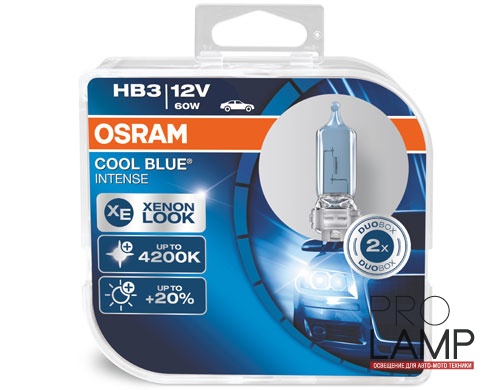 Галогеновые лампы Osram Cool Blue Intense НВ3 - 9005CBI-HCB