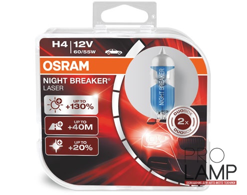 Галогеновые лампы Osram Night Breaker Laser NG H4 - 64193NL-HCB
