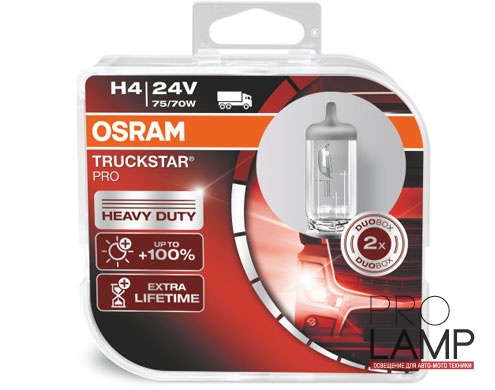 Галогеновые лампы Osram Truckstar Pro 24V, H4 - 64196TSP-HCB