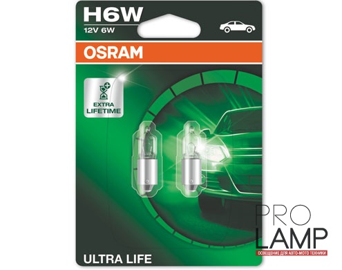 Галогеновые лампы Osram Ultra Life H6 - 64132ULT-02B